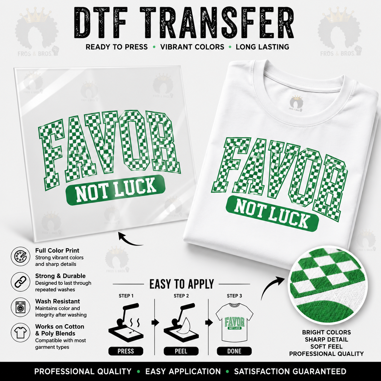 Favor Not Luck DTF Transfer