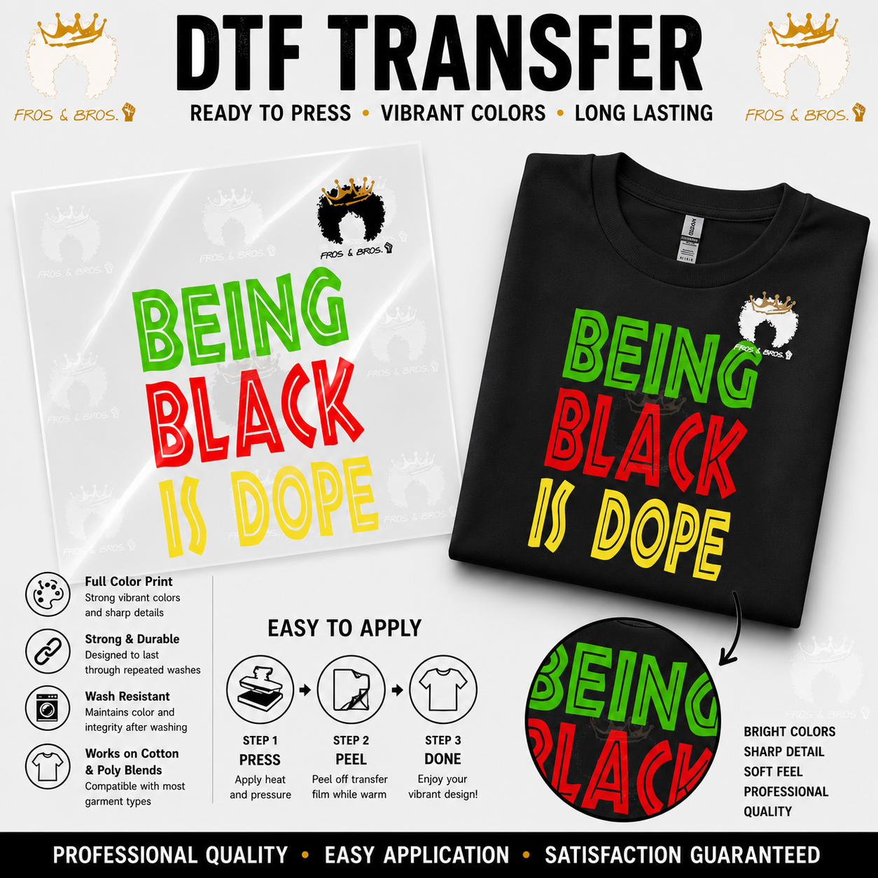 Being Black Is Dope – DTF Transfer