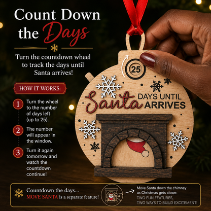 “Days Until Santa Arrives” Countdown Ornament