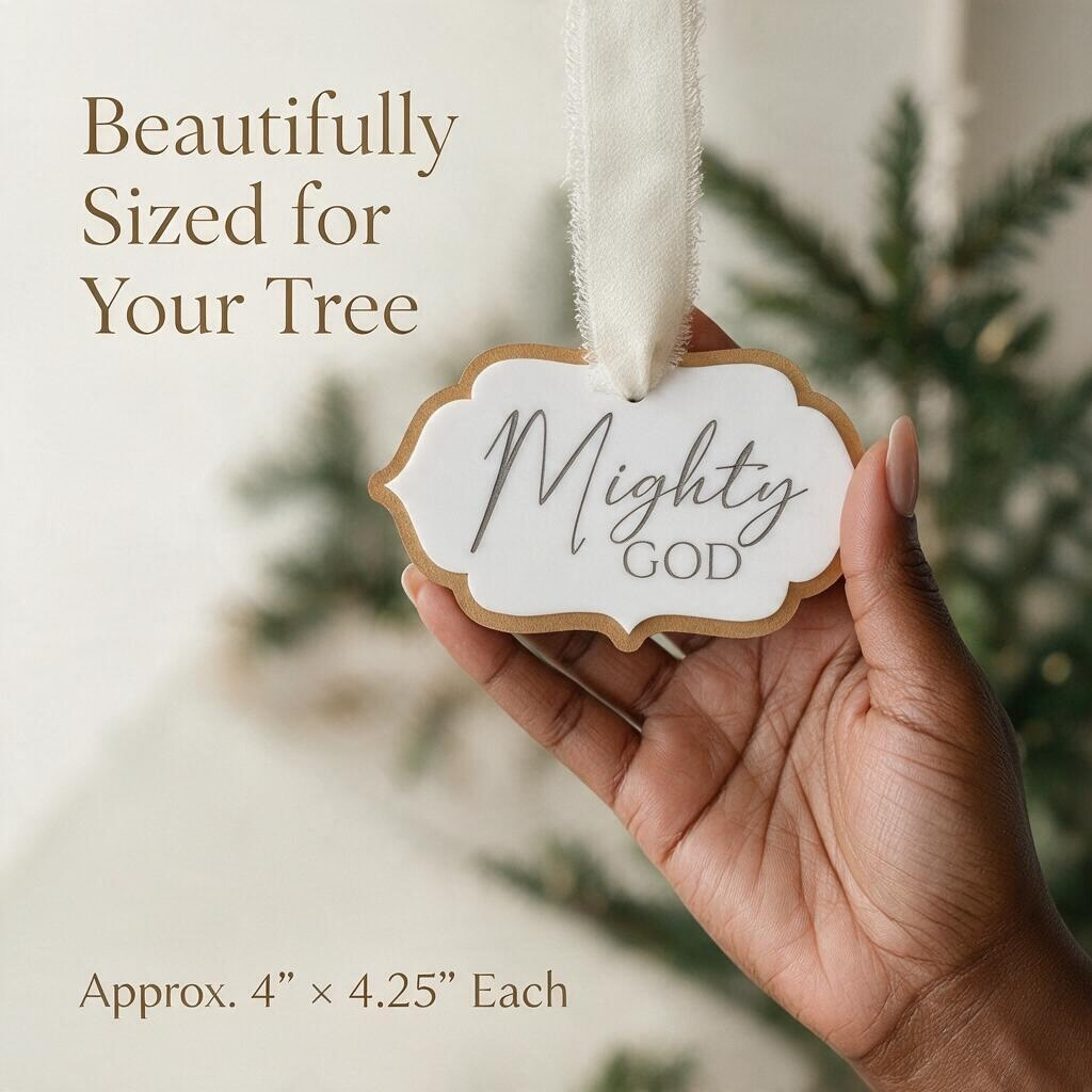 Isaiah 9:6 Christmas Ornaments Set of 4