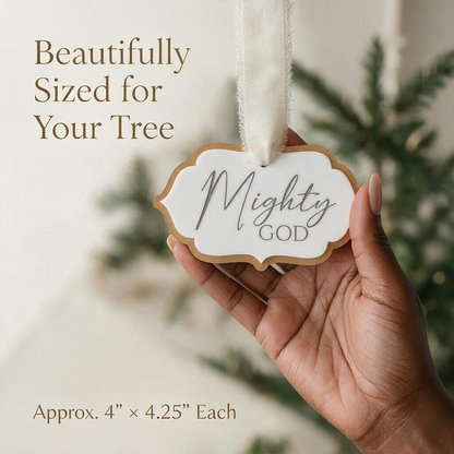 Isaiah 9:6 Christmas Ornaments Set of 4