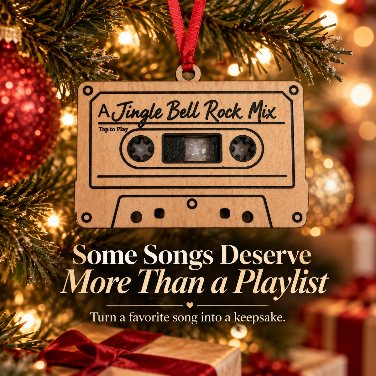 Personalized NFC Cassette Ornament