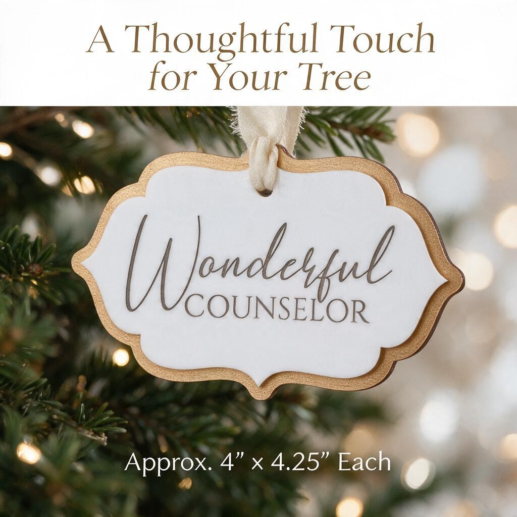 Isaiah 9:6 Christmas Ornaments Set of 4