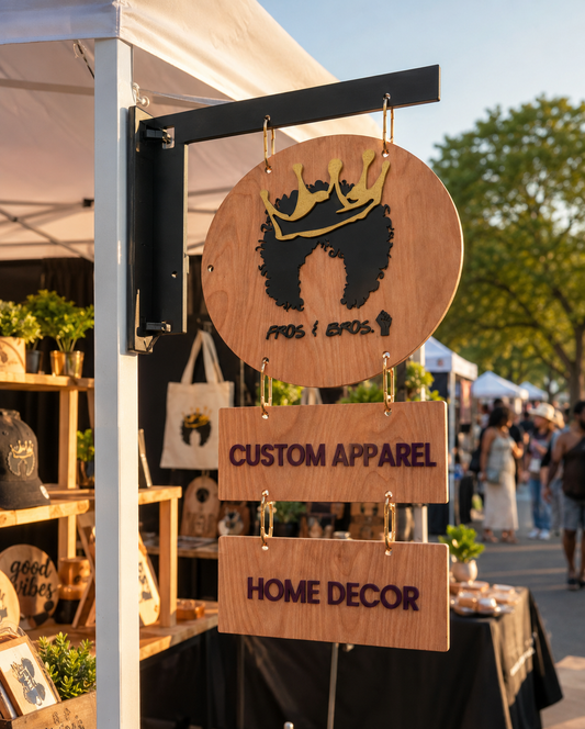 Modular Vendor Booth Hanging Sign System