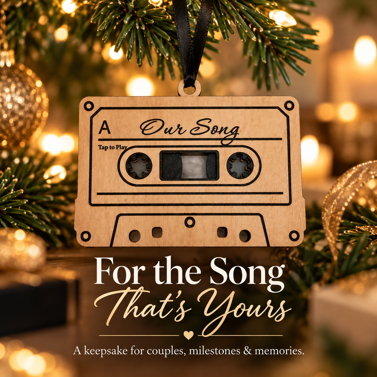 Personalized NFC Cassette Ornament