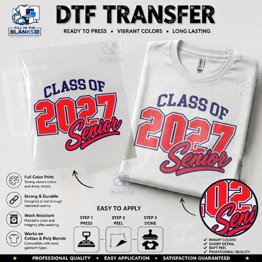 Class of 2027 Collegiate DTF Transfer