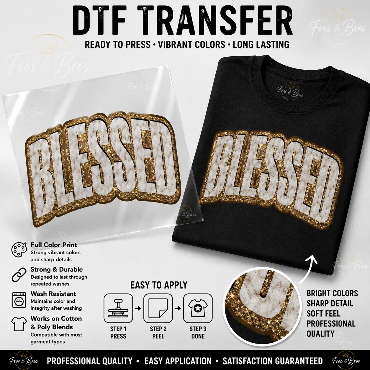 BLESSED Glitter DTF