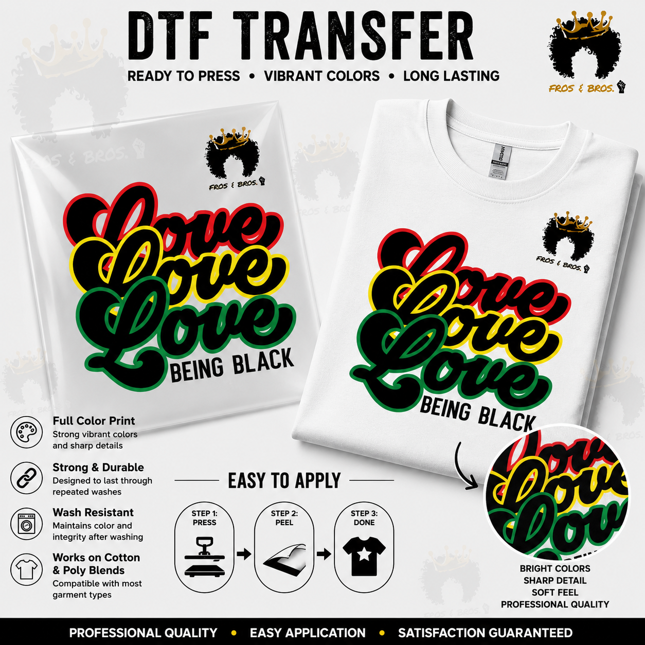 Love Love Love Being Black – DTF Transfer