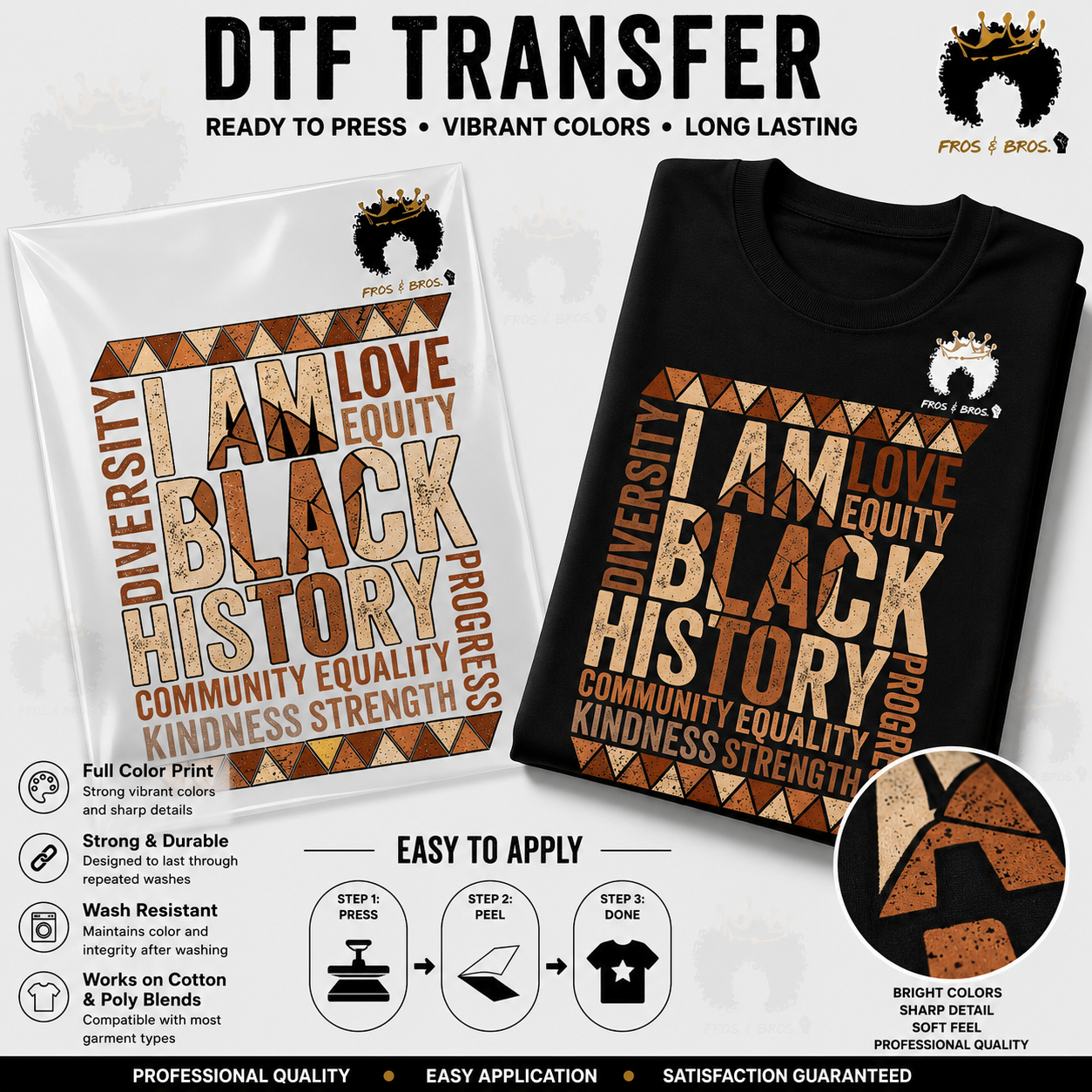 I Am Black History Values – DTF Transfer