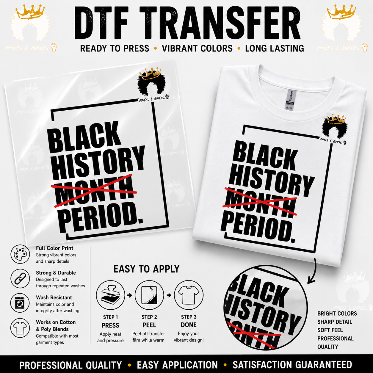 Black History. Period. – DTF Transfer