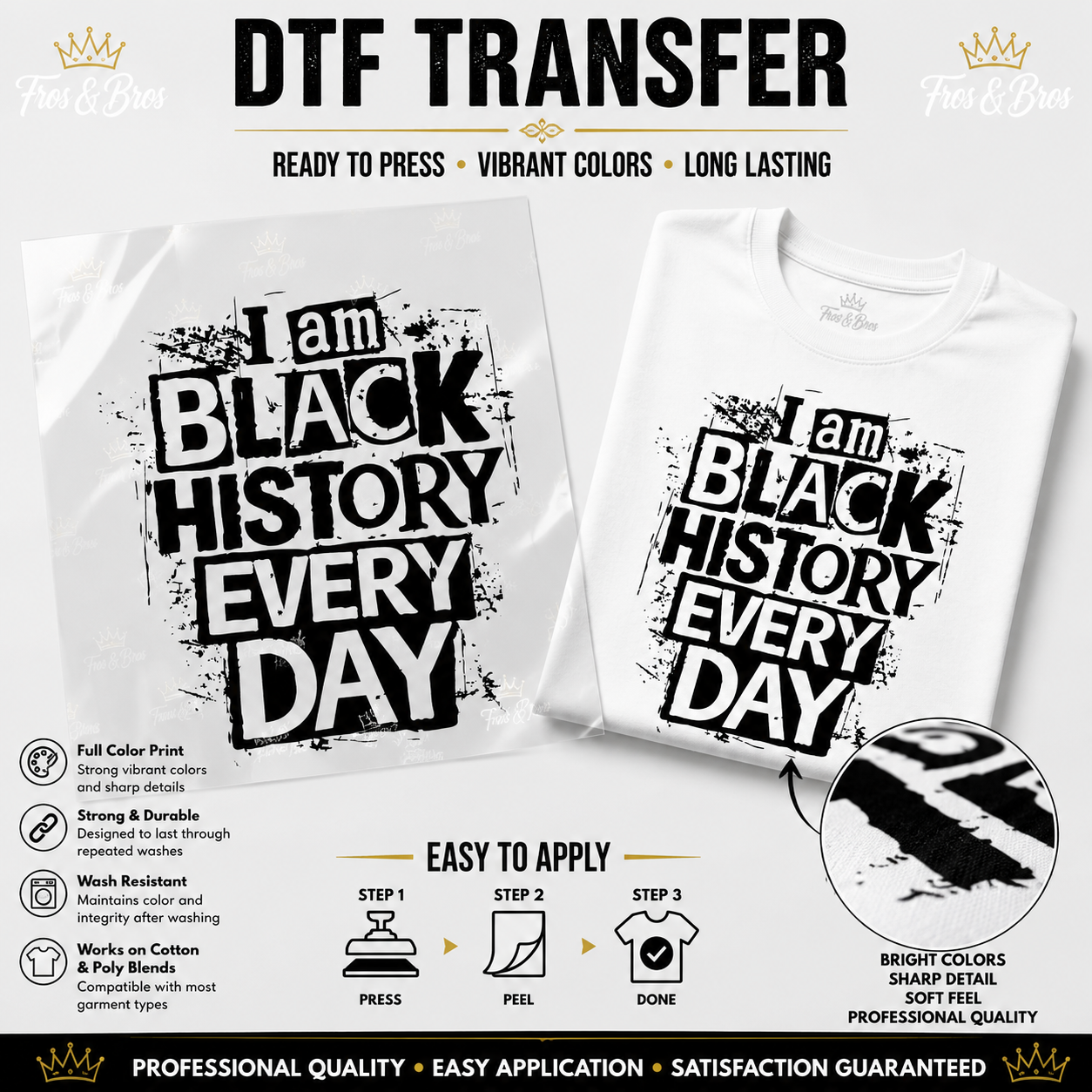 I Am Black History. Every Day. - DTF Transfer