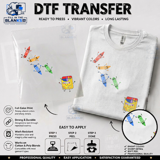 Cute Crayon DTF Transfer