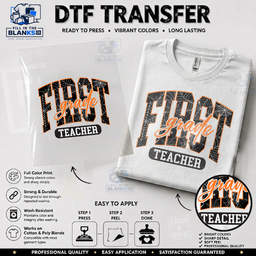 My Grade, My Style™ Teacher DTF Transfer | Customize Your Grade & Pattern