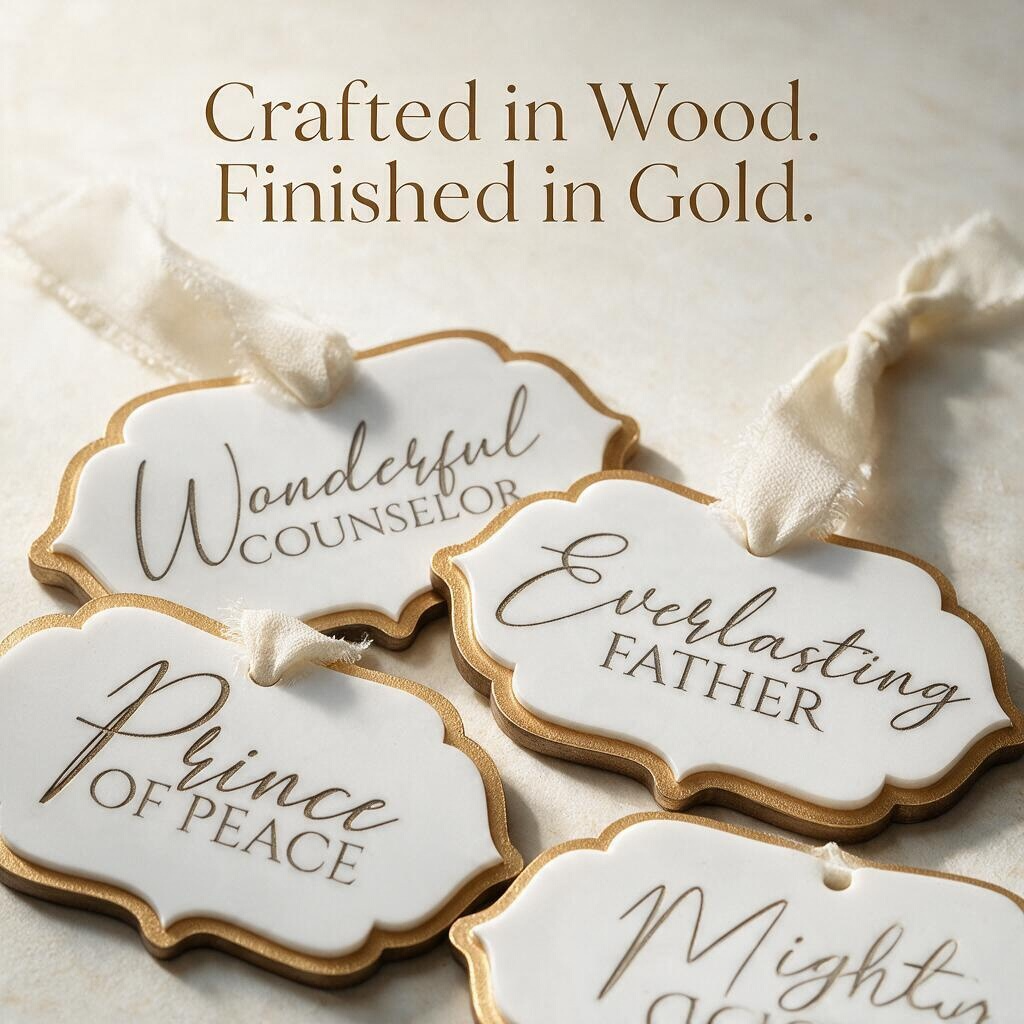 Isaiah 9:6 Christmas Ornaments Set of 4