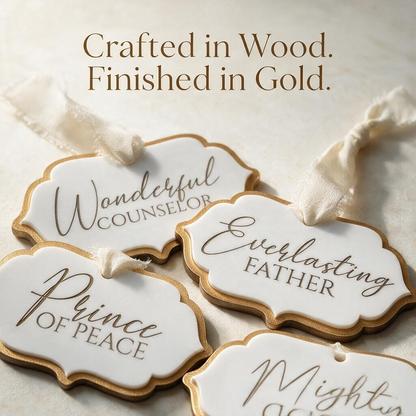 Isaiah 9:6 Christmas Ornaments Set of 4