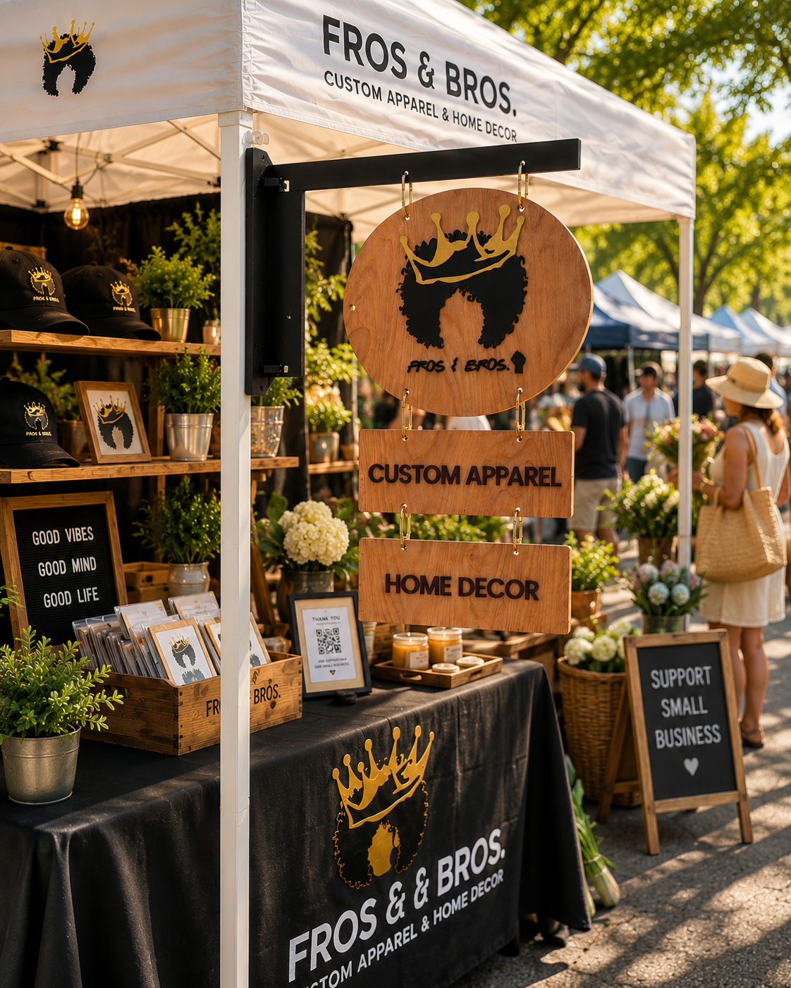 Modular Vendor Booth Hanging Sign System