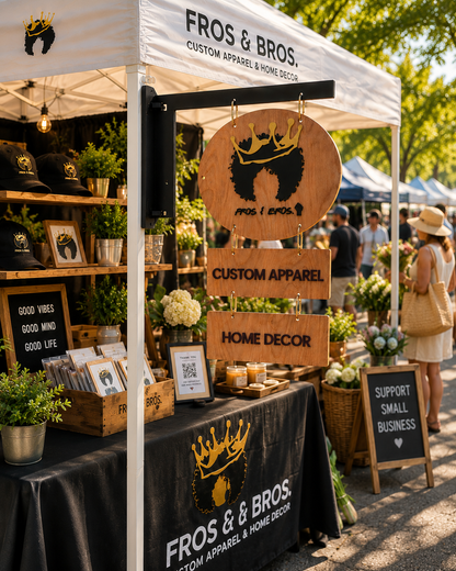Modular Vendor Booth Hanging Sign System