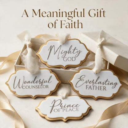 Isaiah 9:6 Christmas Ornaments Set of 4