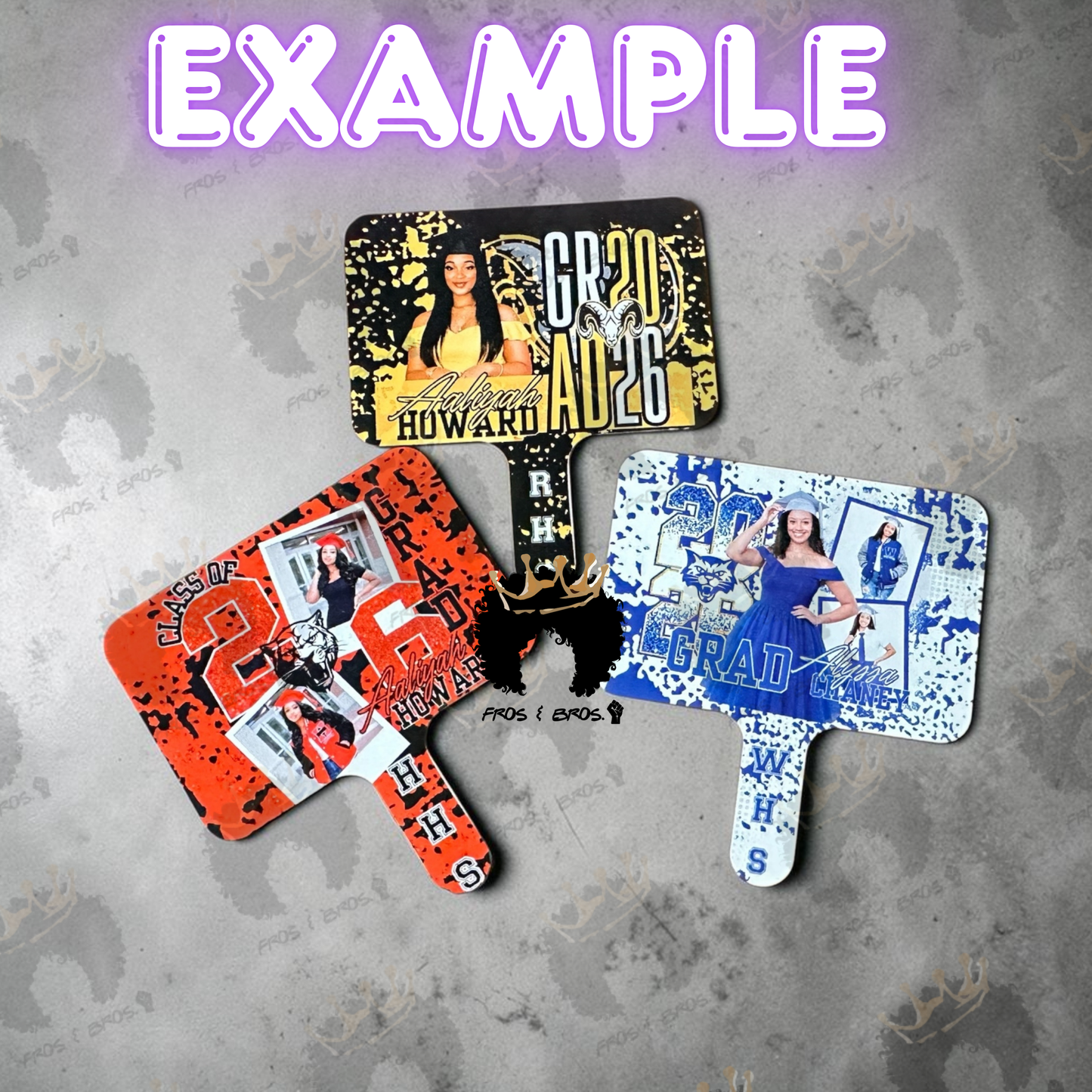 Double-Sided Paddle Fan – Customizeable