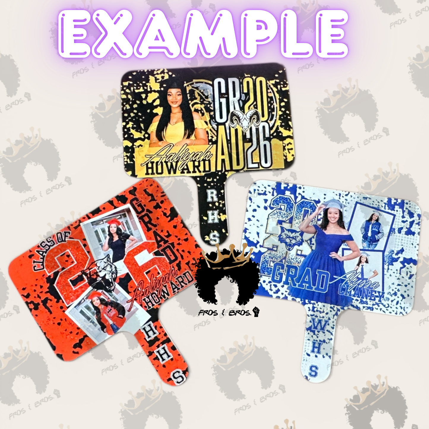 Double-Sided Paddle Fan – Customizeable