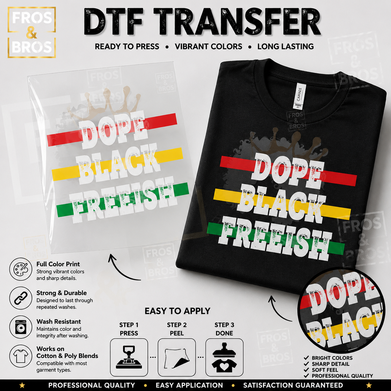 Dope Black Freeish DTF Transfer
