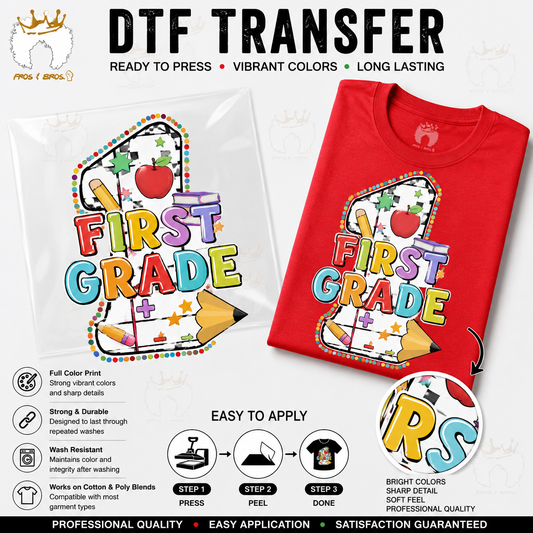 Grade Level Pencil Collection DTF Transfers