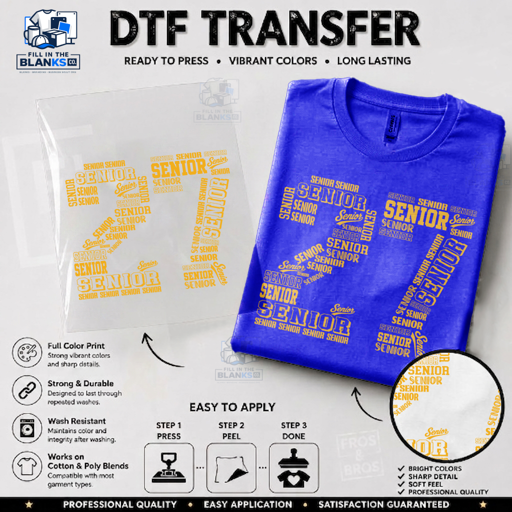Senior 2027 Word Cloud DTF Transfer