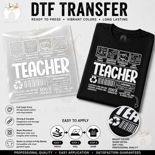 Teacher Composition Label DTF